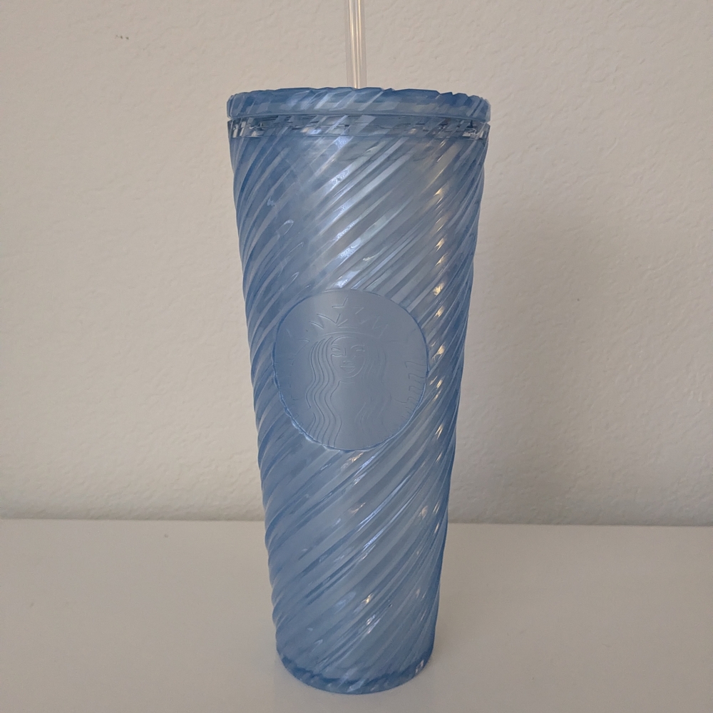 Starbucks Blue Tumbler with Straw